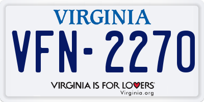VA license plate VFN2270