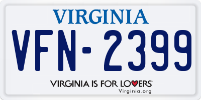 VA license plate VFN2399