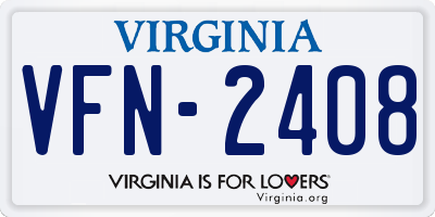 VA license plate VFN2408