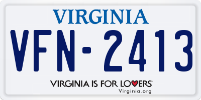 VA license plate VFN2413