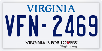 VA license plate VFN2469