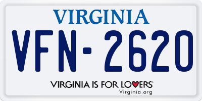 VA license plate VFN2620