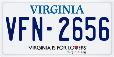 VA license plate VFN2656