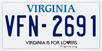 VA license plate VFN2691