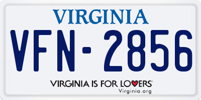 VA license plate VFN2856