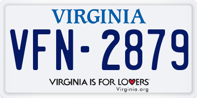 VA license plate VFN2879