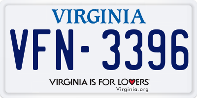 VA license plate VFN3396