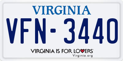 VA license plate VFN3440