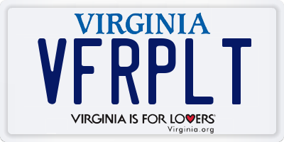 VA license plate VFRPLT