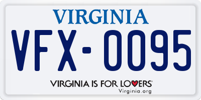 VA license plate VFX0095