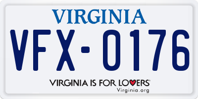 VA license plate VFX0176