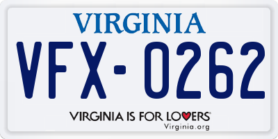 VA license plate VFX0262