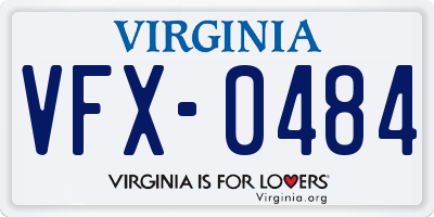 VA license plate VFX0484