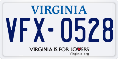 VA license plate VFX0528