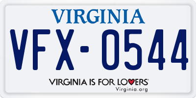VA license plate VFX0544