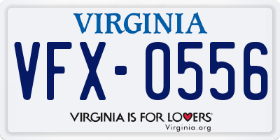 VA license plate VFX0556