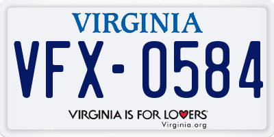 VA license plate VFX0584