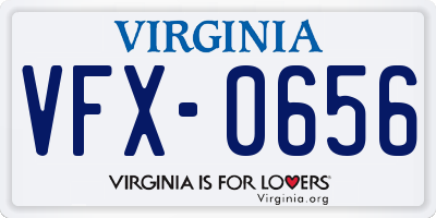 VA license plate VFX0656