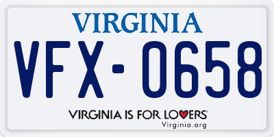 VA license plate VFX0658