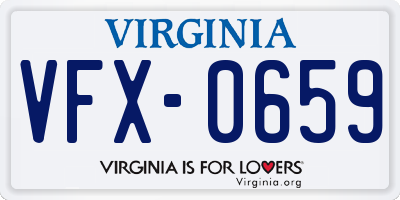 VA license plate VFX0659