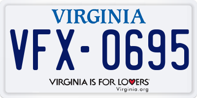 VA license plate VFX0695
