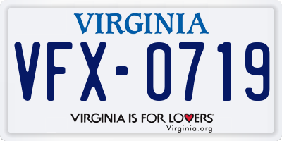 VA license plate VFX0719