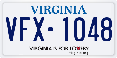 VA license plate VFX1048