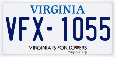 VA license plate VFX1055