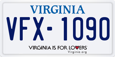VA license plate VFX1090