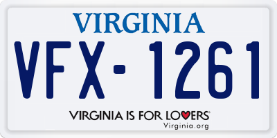 VA license plate VFX1261