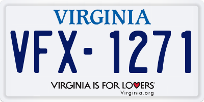 VA license plate VFX1271