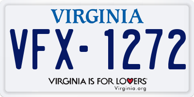 VA license plate VFX1272