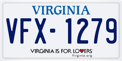 VA license plate VFX1279