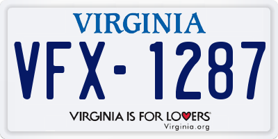 VA license plate VFX1287