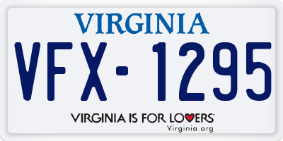VA license plate VFX1295