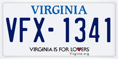 VA license plate VFX1341