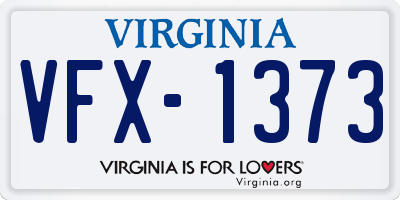 VA license plate VFX1373