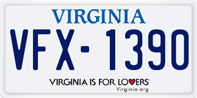 VA license plate VFX1390