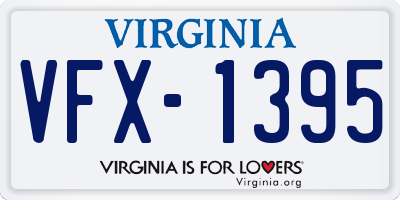 VA license plate VFX1395