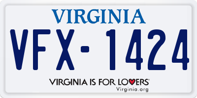VA license plate VFX1424