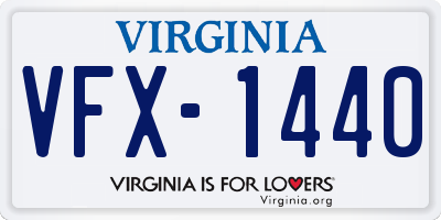 VA license plate VFX1440