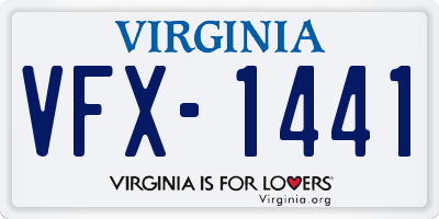VA license plate VFX1441