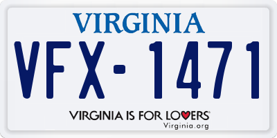 VA license plate VFX1471