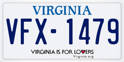 VA license plate VFX1479
