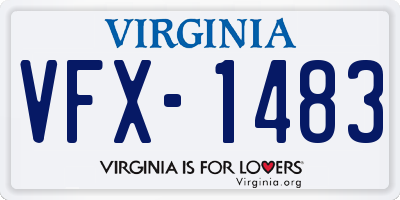 VA license plate VFX1483