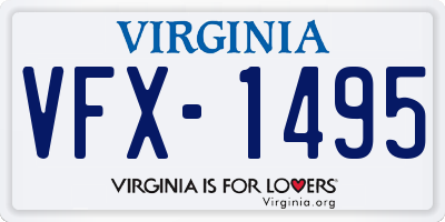VA license plate VFX1495