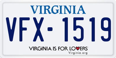 VA license plate VFX1519