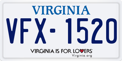 VA license plate VFX1520