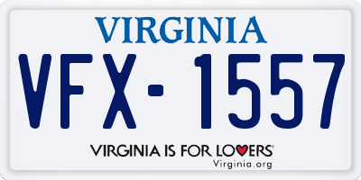 VA license plate VFX1557
