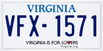 VA license plate VFX1571